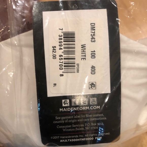 Maidenform 40D One Fabulous Fit Underwire T-Shirt Bra in White - convertible - Picture 4 of 5